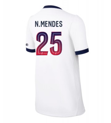 Paris Saint-Germain Nuno Mendes #25 Udebanetrøje Dame 2026-27 Kortærmet Paris Saint-Germain Nuno Mendes #25 Udebanetrøje Dame 2026-27 Kortærmet